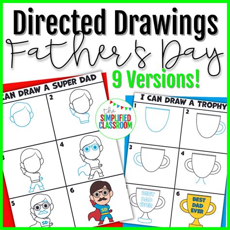 father's day directed drawing